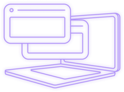 Laptop Computer icon with windows open Laptop Computer icon with windows open