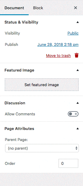 Short clip of how the inspector sidebar works.